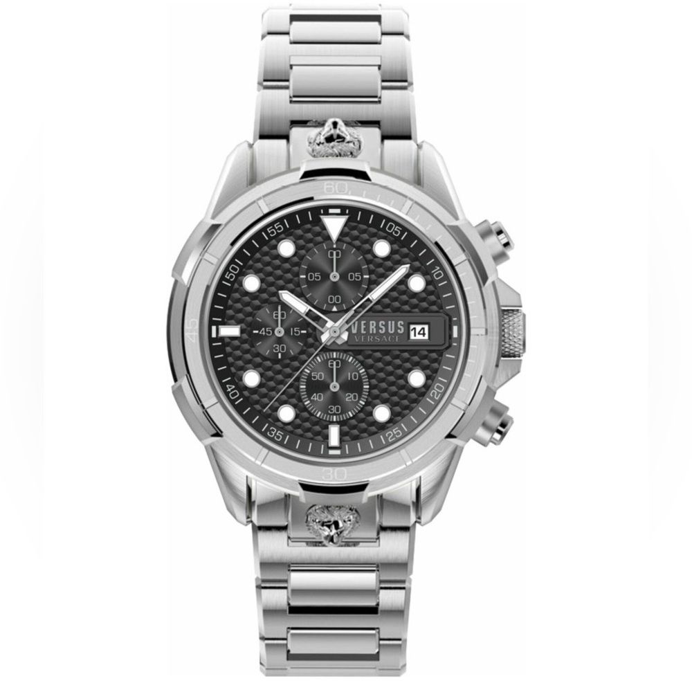 New - VERSUS Versace Versace Chronograph Stainless Steel Bracelet Strap Watch,…